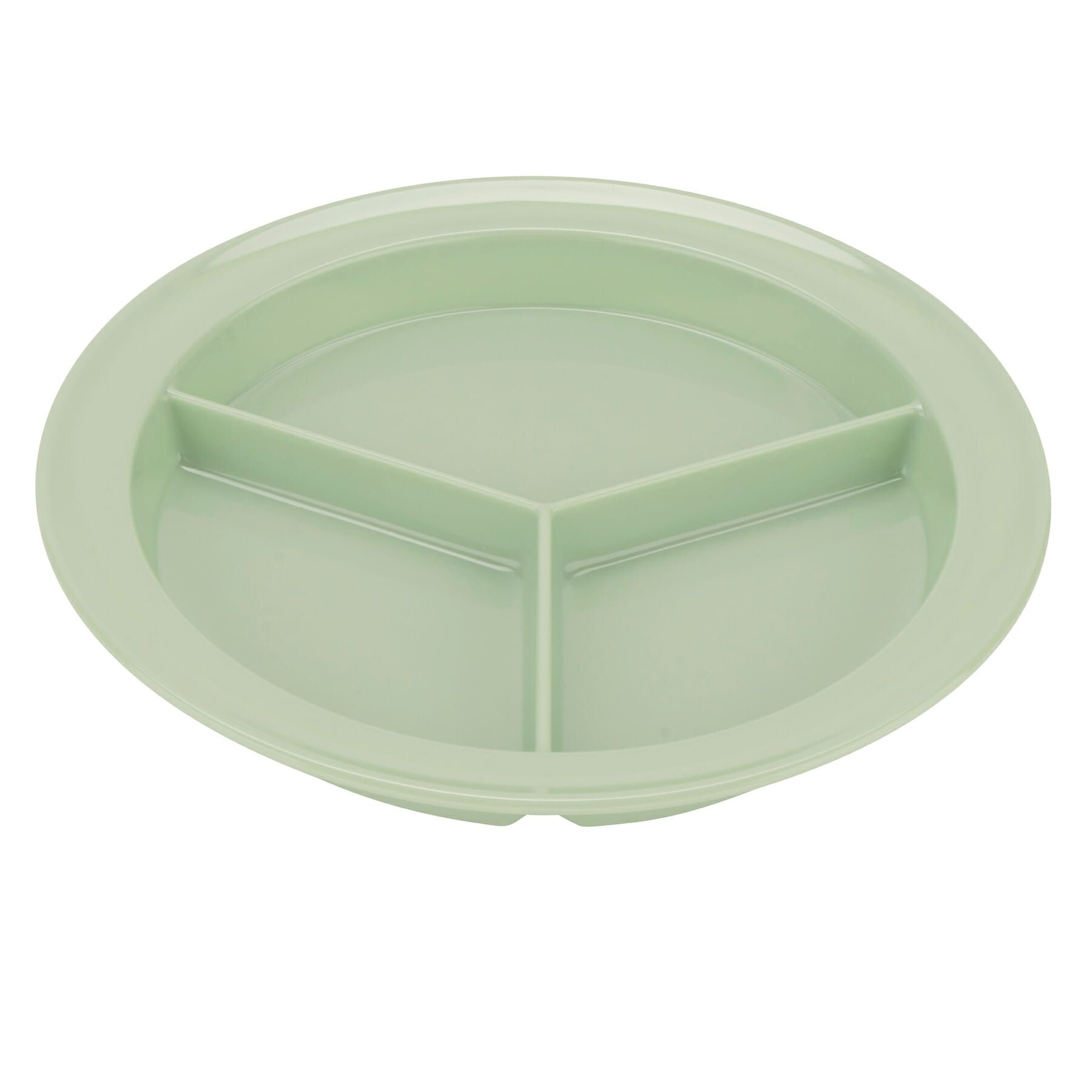 Green GET Enterprises inc Supermel I Melamine 3 Compartment Plate, 9 inch -- 12 per case.