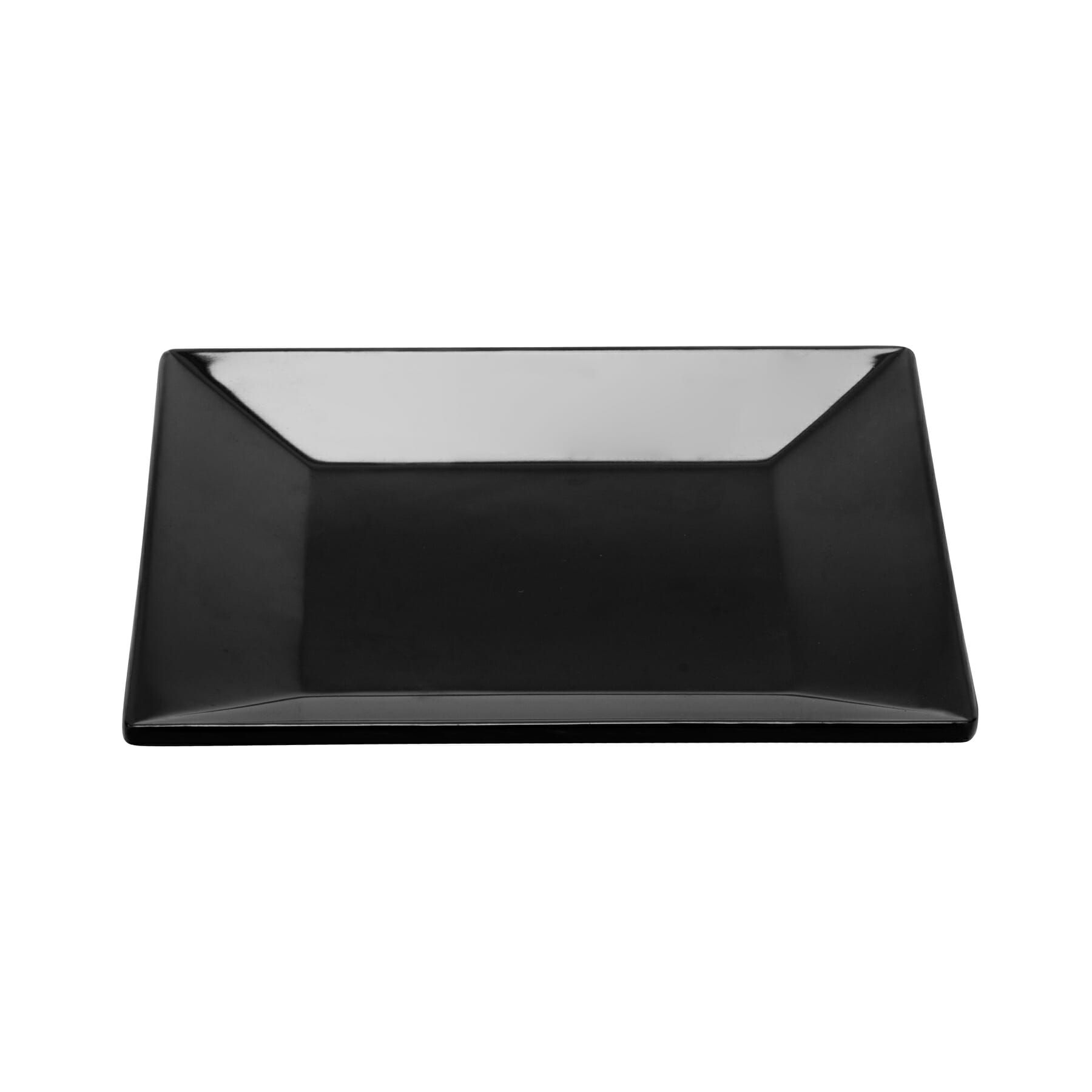 Black GET Enterprises inc Siciliano Melamine Square Plate, 6 inch -- 12 per case