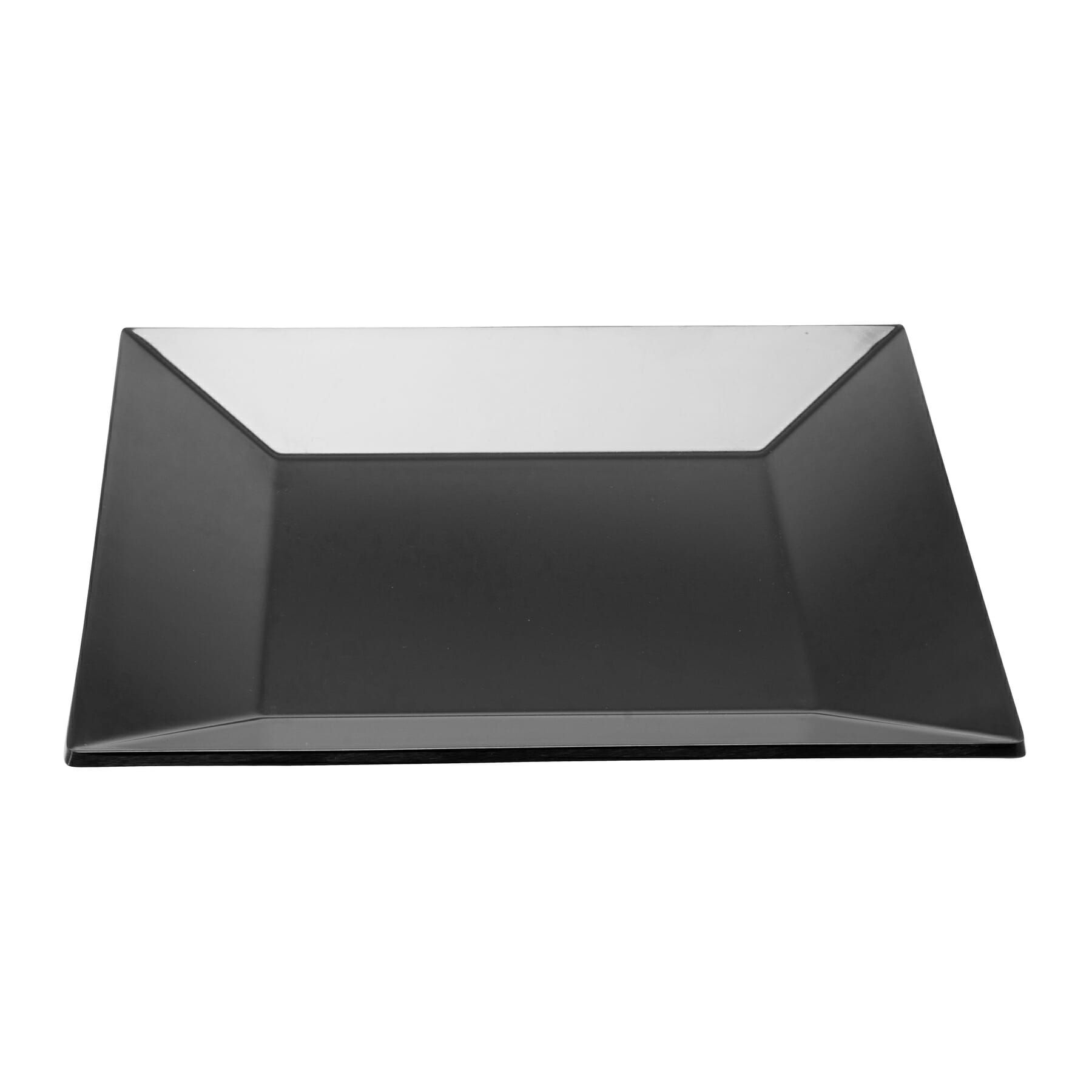 Black GET Enterprises inc Siciliano Melamine Square Plate, 8 inch -- 12 per case