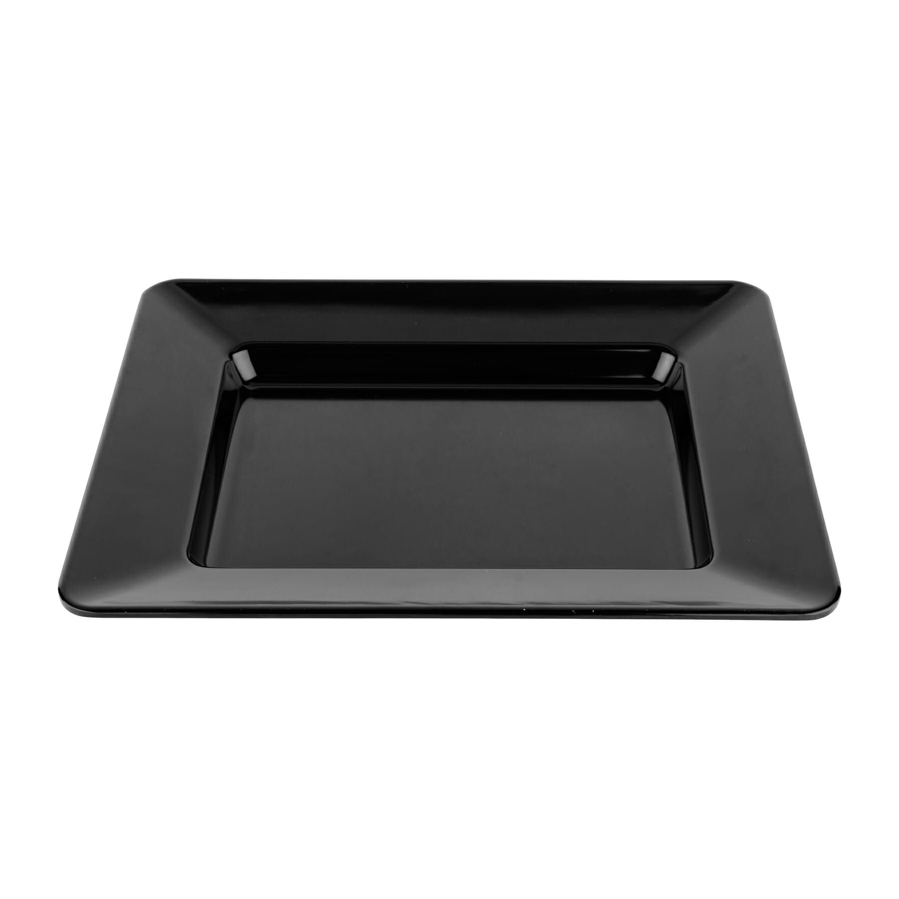 Black GET Enterprises inc Milano Melamine Rectangular Plate, 12 x 10 inch -- 12 per case