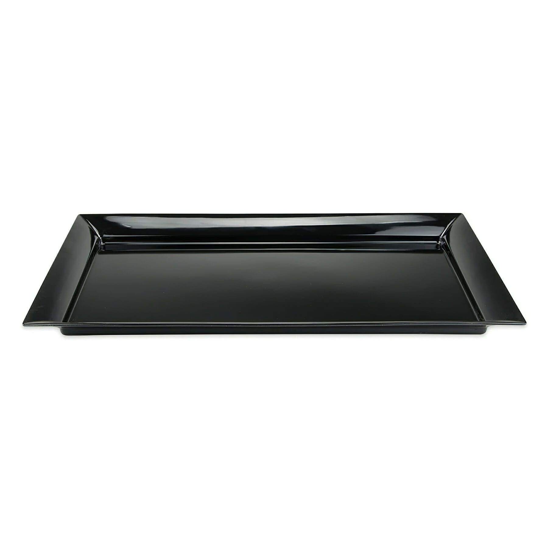 Black GET Enterprises inc Siciliano Melamine Rectangular Display Plate, 27.88 x 15.88 inch -- 1 per case