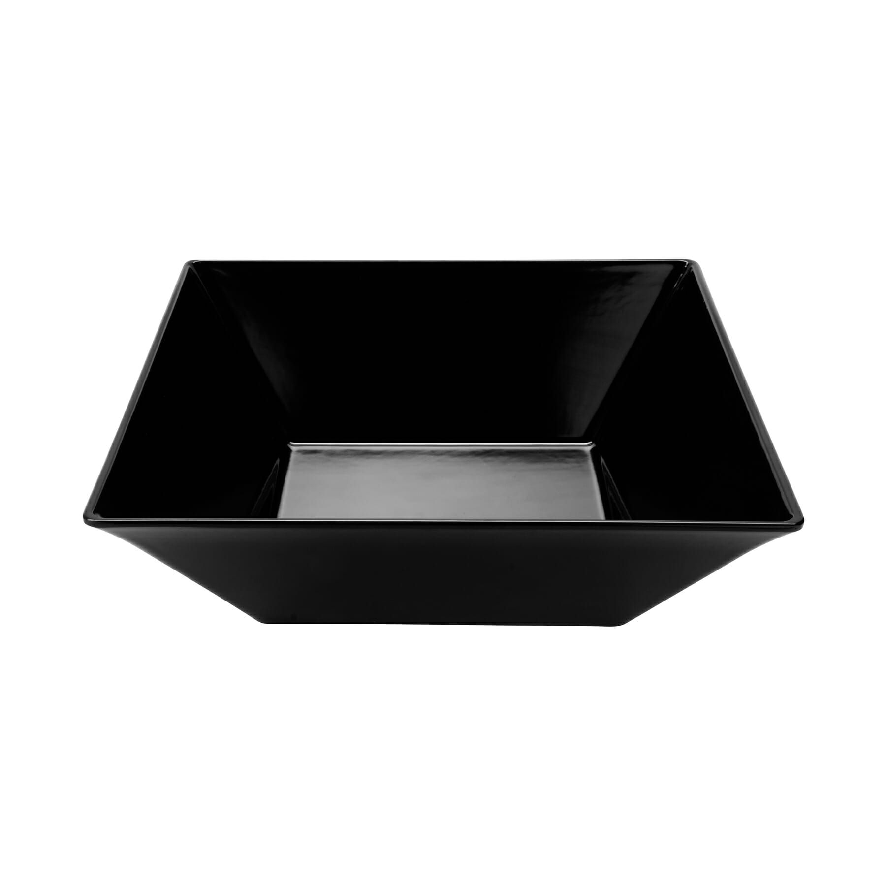 Black GET Enterprises inc Siciliano Melamine Square Bowl, 20.4 Quart -- 3 per case