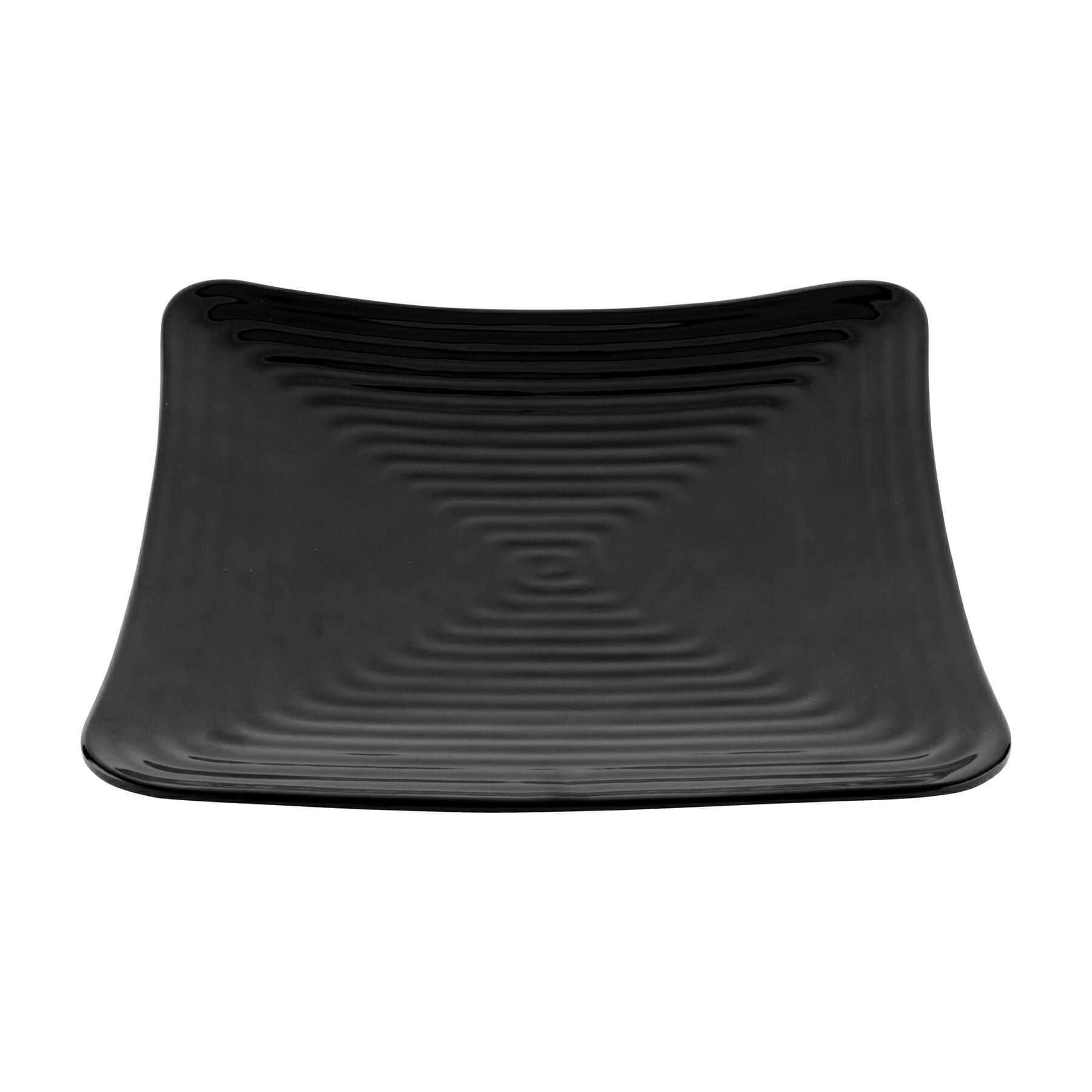 Black GET Enterprises inc Milano Melamine Square Plate, 11.75 inch -- 12 per case