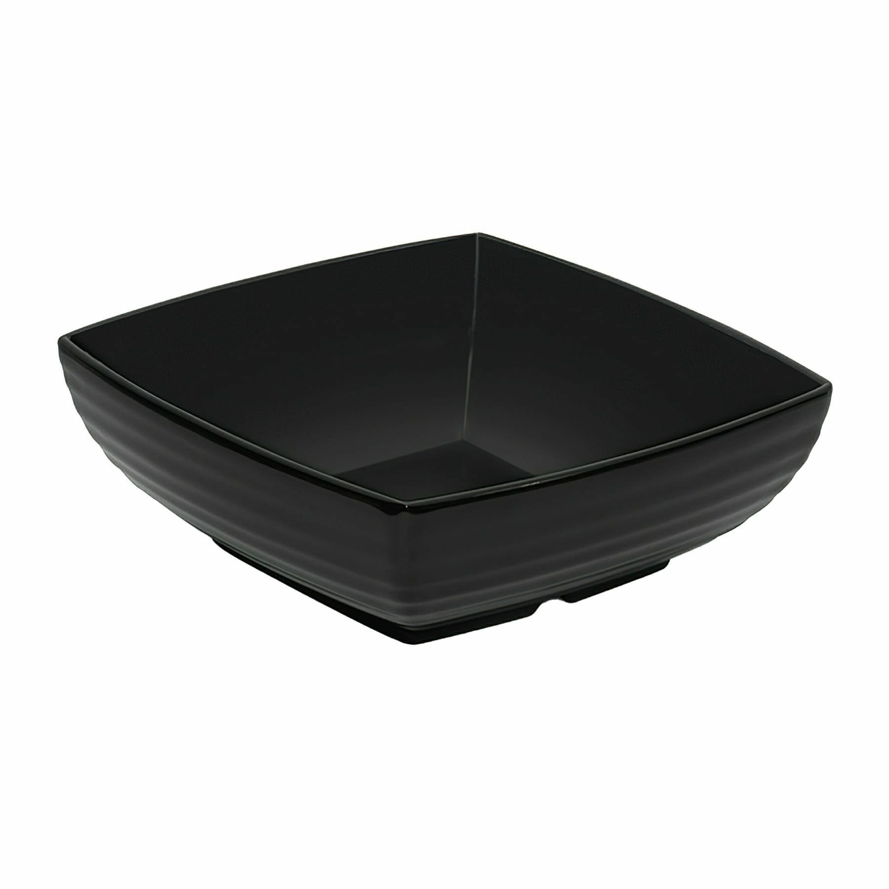 Black GET Enterprises inc Milano Melamine Square Bowl, 2.5 Quart -- 12 per case