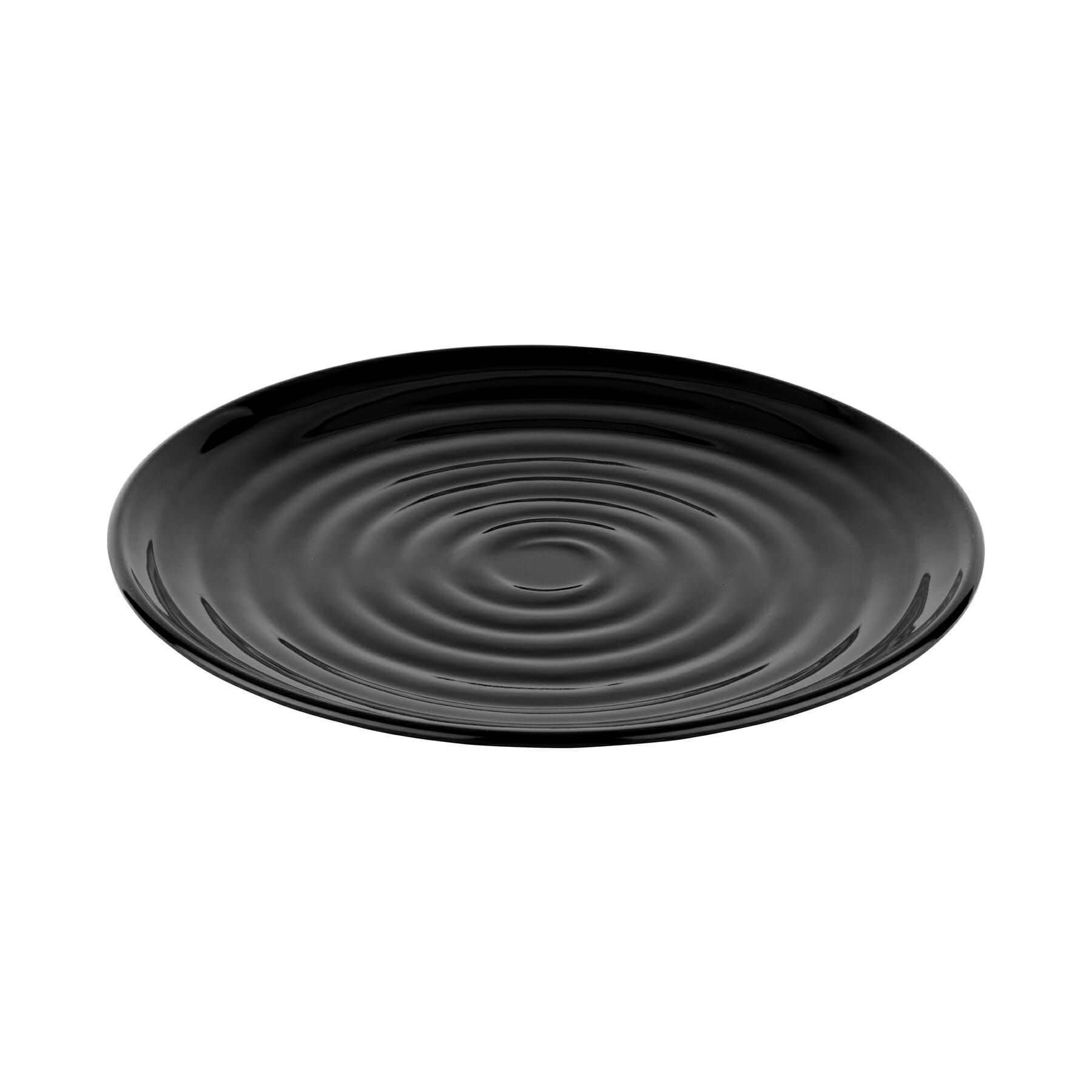 Black GET Enterprises inc Milano Melamine Round Plate, 9.5 inch -- 12 per case