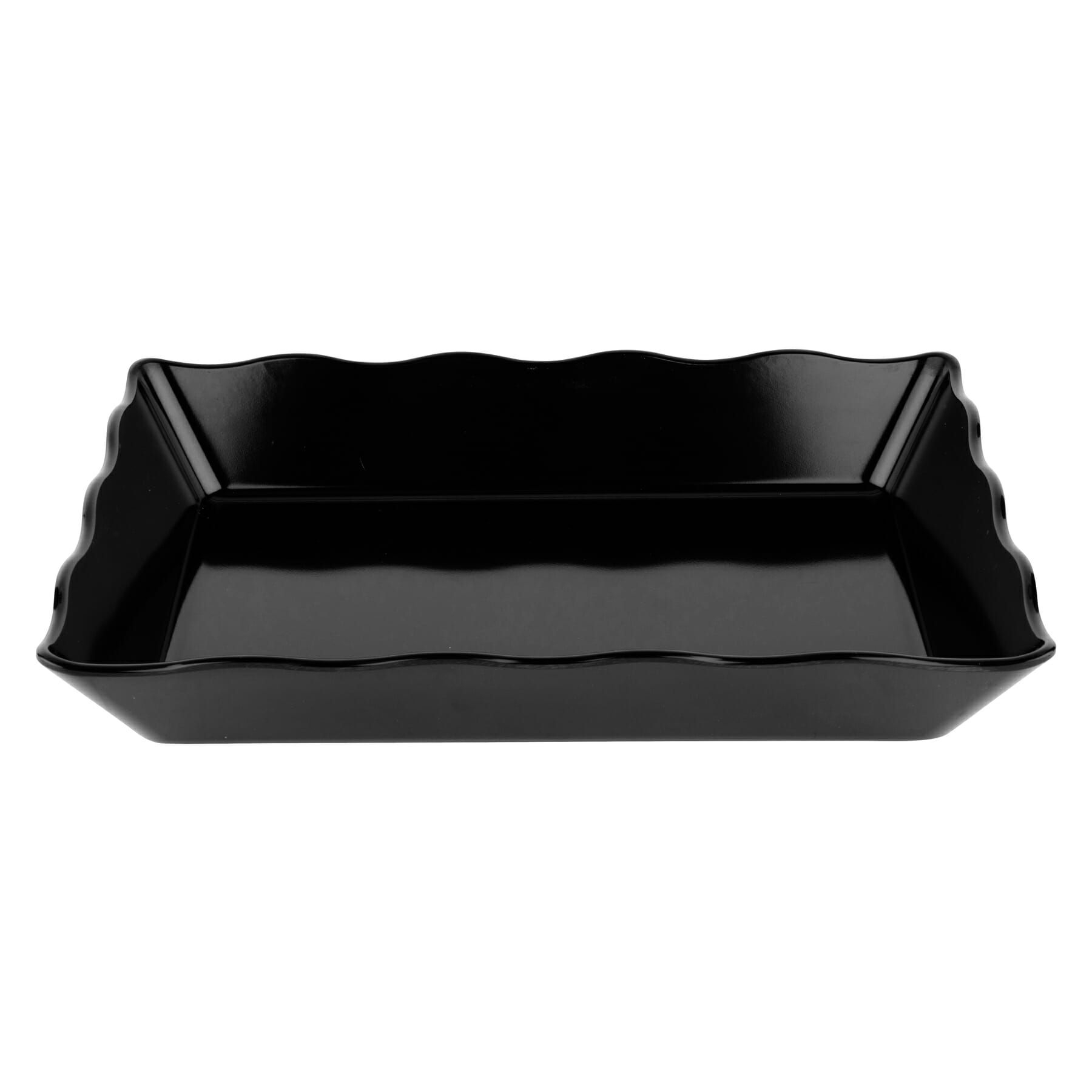 Black GET Enterprises inc Milano Melamine Rectangular Bowl/Tray, 13.75 x 9.5 inch -- 6 per case