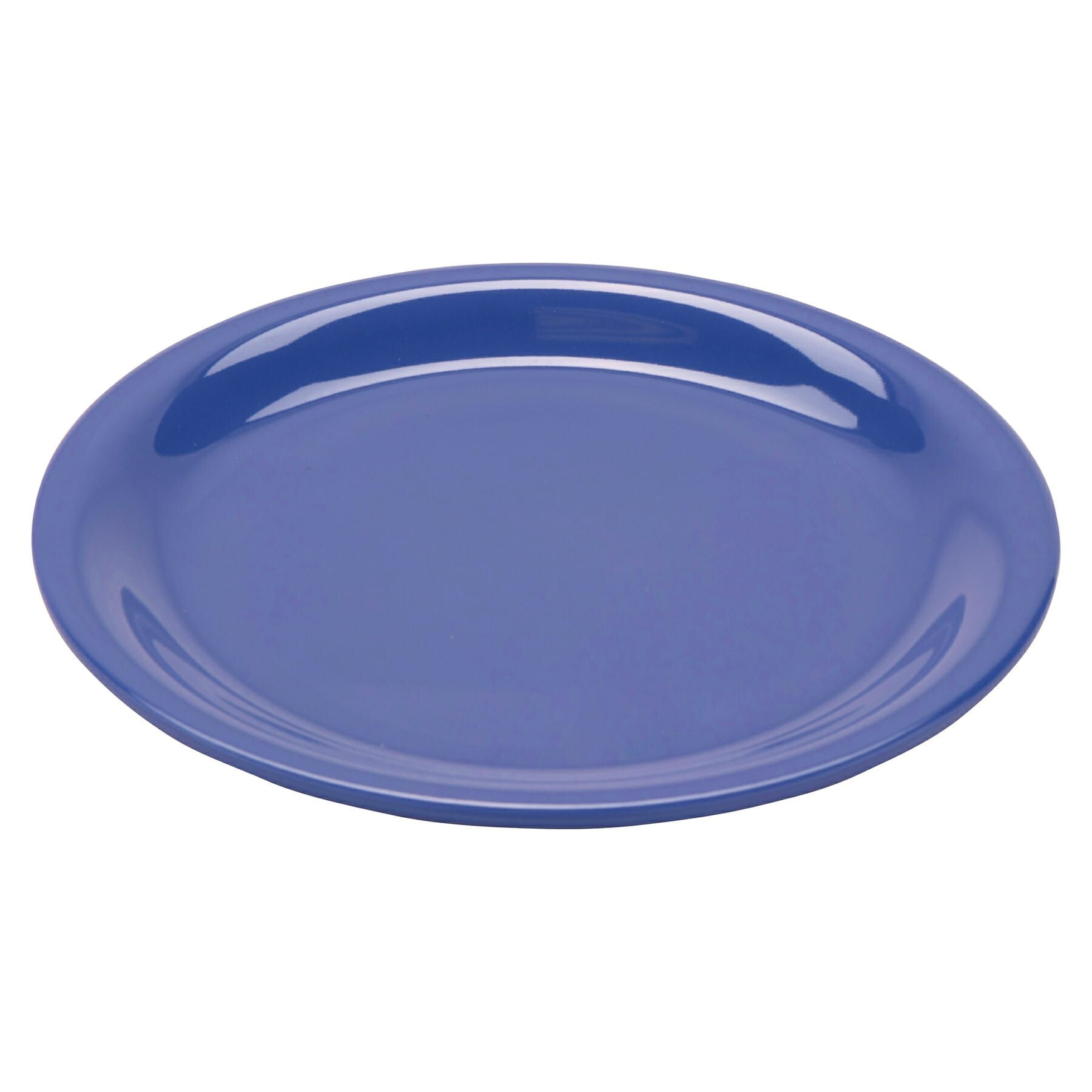 Peacock Blue GET Enterprises inc Diamond Mardi Gras Melamine Round Narrow Rim Plate, 6.5 inch -- 48 per case.