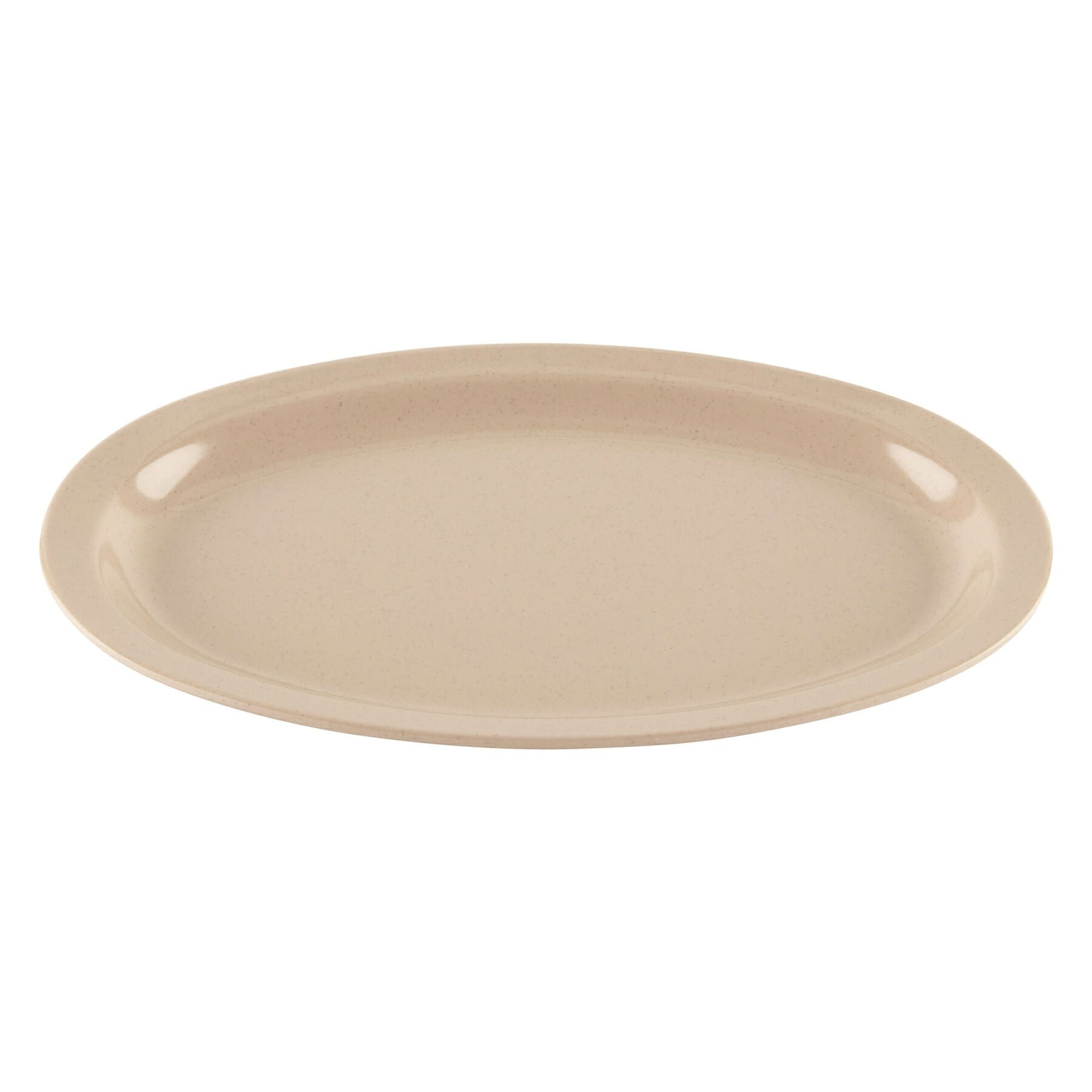Sandstone GET Enterprises inc Supermel I Melamine Oval Platter, 11.75 x 8.25 inch -- 24 per case.