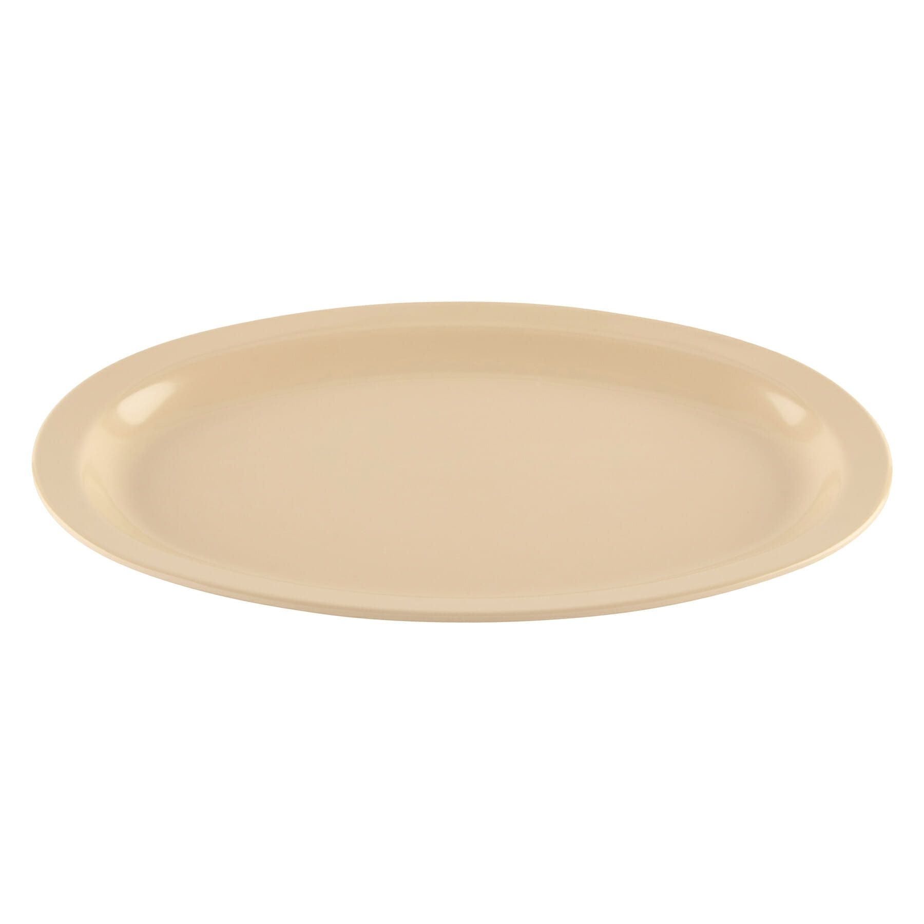 Tan GET Enterprises inc Supermel I Melamine Oval Platter, 11.75 x 8.25 inch -- 24 per case.