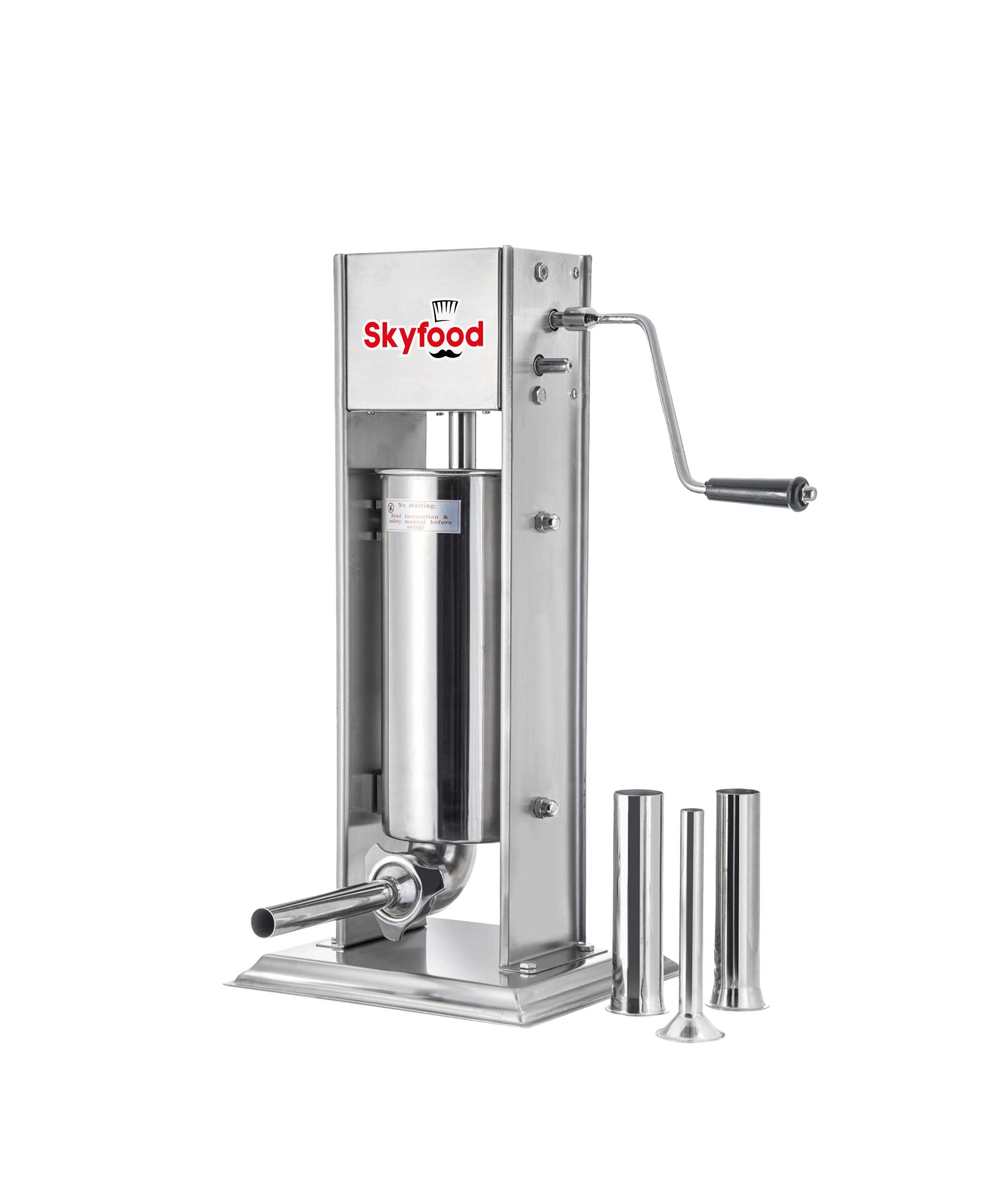 Skyfood Stainless Steel Manual Sausage Stuffer, 7 Pound