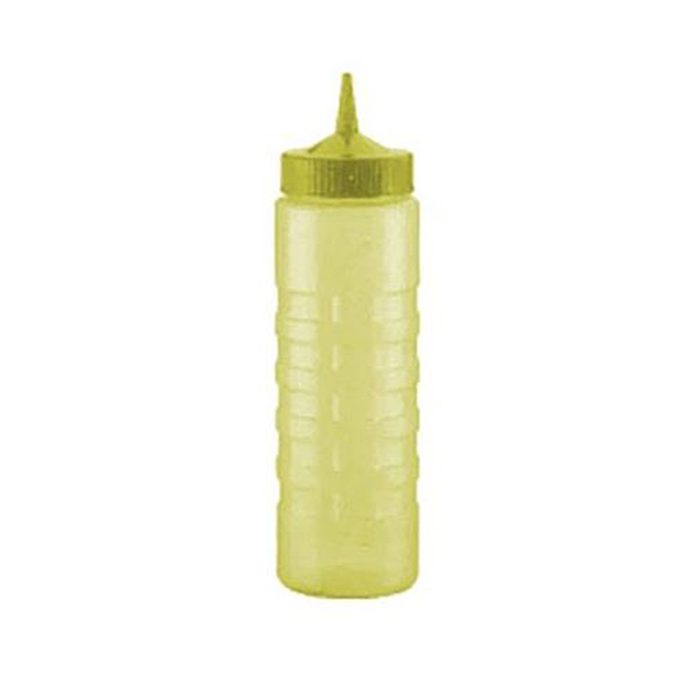Vollrath 4924cj-08 Yellow Translucent Wide Mouth Squeeze Bottle Only, 24 Ounce Capacity
