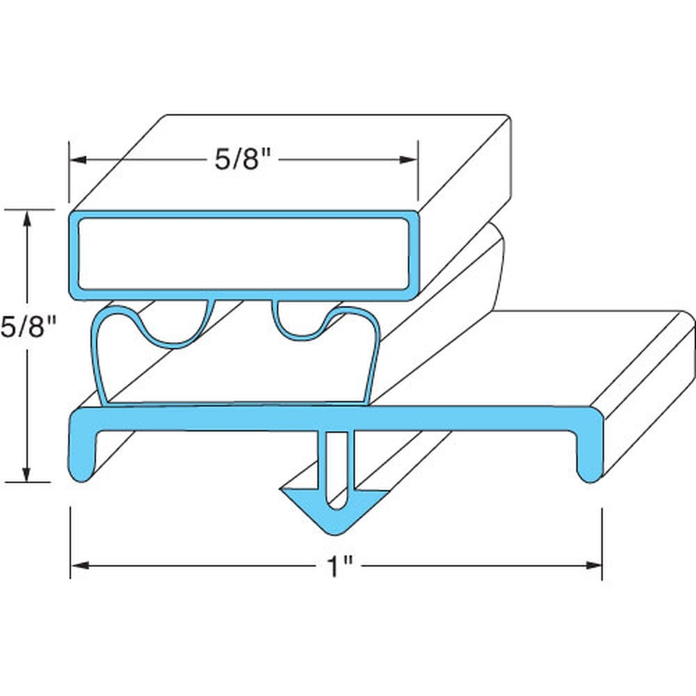 Beverage Air BEV703-988C-01 Door Gasket, 24 x 52 inch