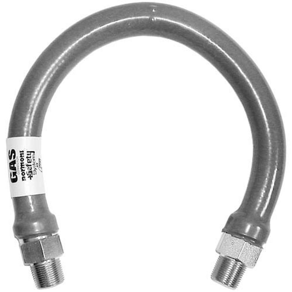 Dormont DOR1675BP24BX 3/4 inch Mpt Blue Plastic Coated Gas Hose, 24 inch