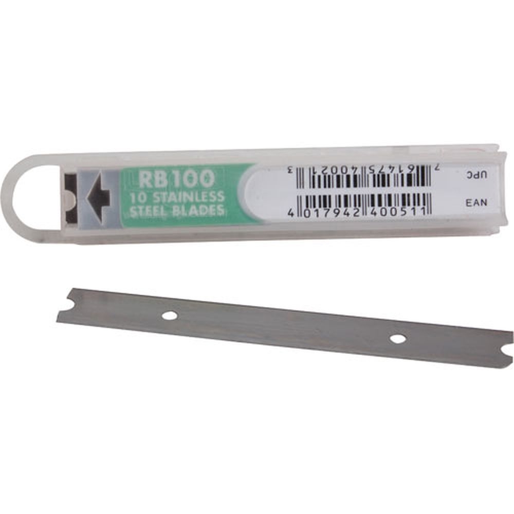 Keating KEA004898 Stainless Steel 4 inch Wide Scraper Blade, 10 count