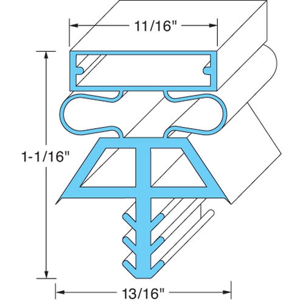 Kolpak KOL225171075 Walk-In Door Gasket for Left Hinged Door, 38 78"