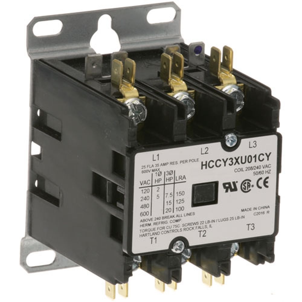 Scotsman SCO12-0739-02 208/240 Volt 3 Pole Contactor with Screw Terminals