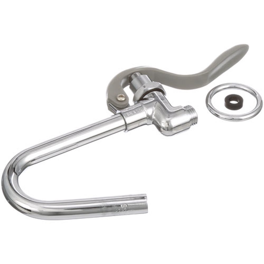 T and S Brass TSB002851-40 Hook Nozzle and Self-Closing Valve, 3/8inch