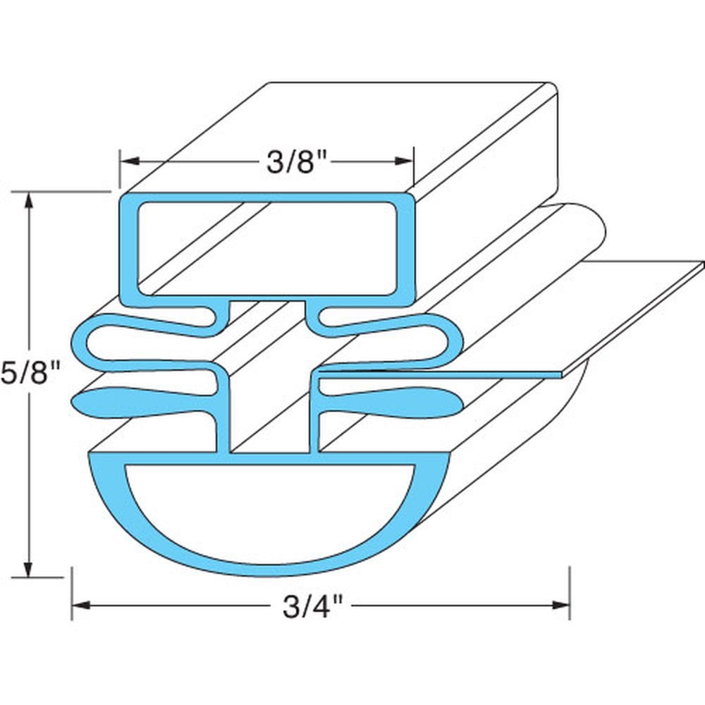 Turbo Air TUAP2R3300200 Door Gasket, 27 inch x 62 inch