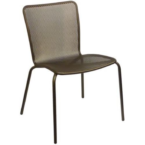Antique Black Emu Americas LLC Khali E-Coated Powder Coat Finish Stacking Side Chair, 32 x 23.5 x 22 inch -- 4 per case.