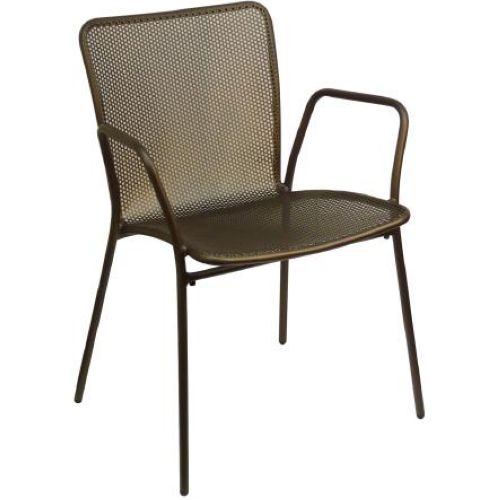 Antique Black Emu Americas LLC Khali Outdoor/Indoor Stacking Armchair, 32 x 24 x 22 inch -- 4 per case.
