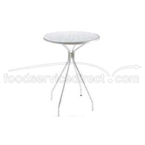 Frame Fin: Antique Bronze EMU Solid Outdoor Umbrella Table - Solid Steel Top and Tubular Steel Leg, 36 inch Diameter.