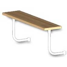 John Boos Oil Finish L Hard Rock Maple Steam Table Boards with Adjustable Stainless Steel Support Arm, 96 x 12 x 1.25 inch.