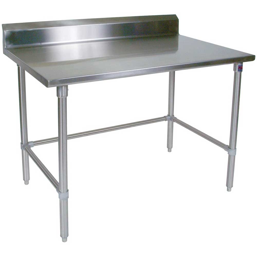 John Boos 14 Gauge Stainless Steel Base Work Table with Adjustable Bracing, 48 x 24 inch.
