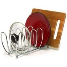 Spectrum Bloom Chrome Kitchen Organizer, 5.5 x 5.25 x 13 inch.