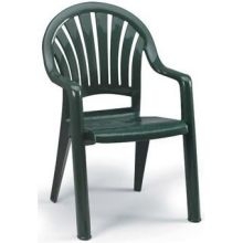 Grosfillex Pacific Amazon Green Fanback Stacking Armchair -- 4 per case.