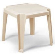 Grosfillex Miami Bistro Sandstone Stacking Low Table, 17 x 17 inch -- 6 per case.