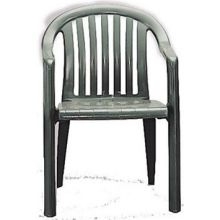 Grosfillex Miami Bistro Amazon Green Lowback Armchair -- 4 per case.