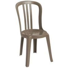 Grosfillex Miami Bistro Taupe Side Chair -- 4 per case.