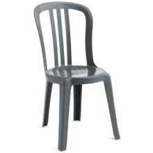 Grosfillex Miami Bistro Charcoal Side Chair -- 4 per case.