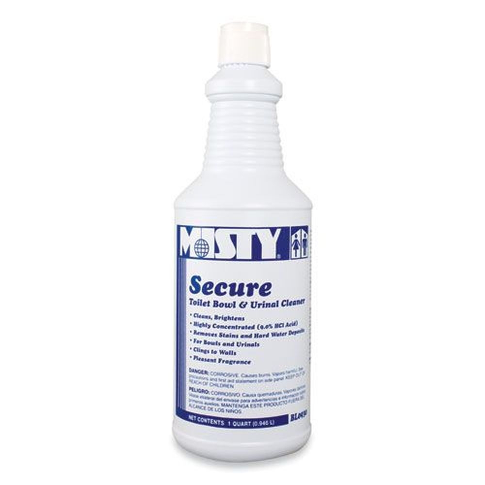 Misty Mint Scent Secure Hydrochloric Acid Bowl Cleaner, 32 Ounce Bottle -- 12 per case
