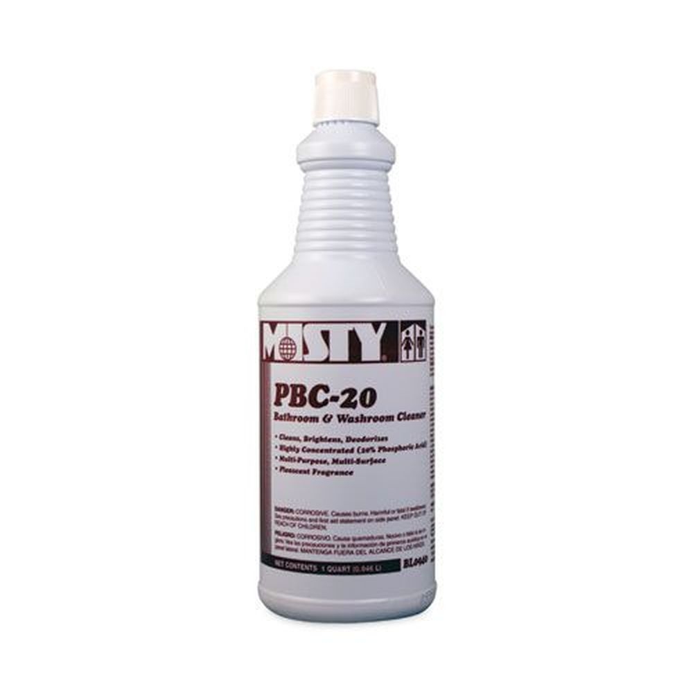 Misty Cherry Scent PBC-20 Bathroom and Washroom Cleaner, 1 Quart Bottle -- 12 per case