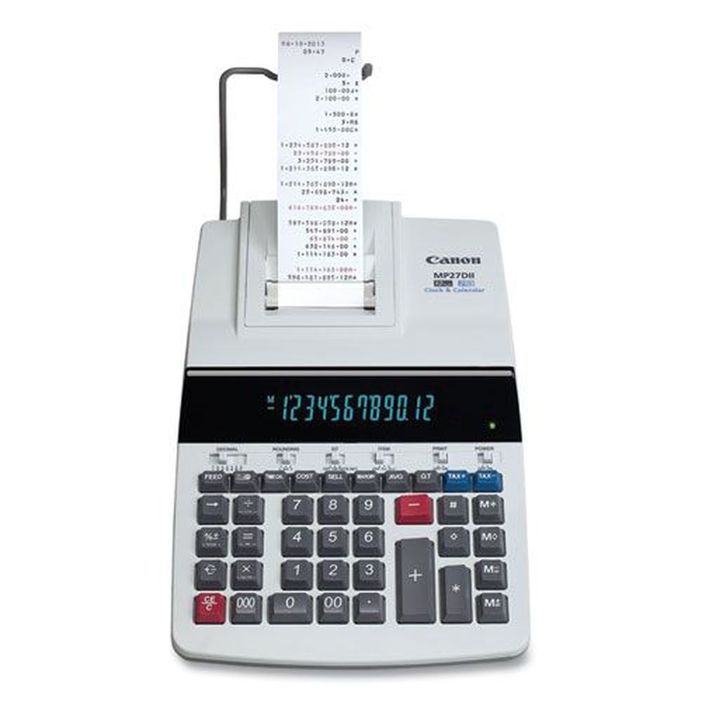 Canon Mp27dii Black/Red Print 4.8 Lines/Second 12-Digit Desktop Printing Calculator