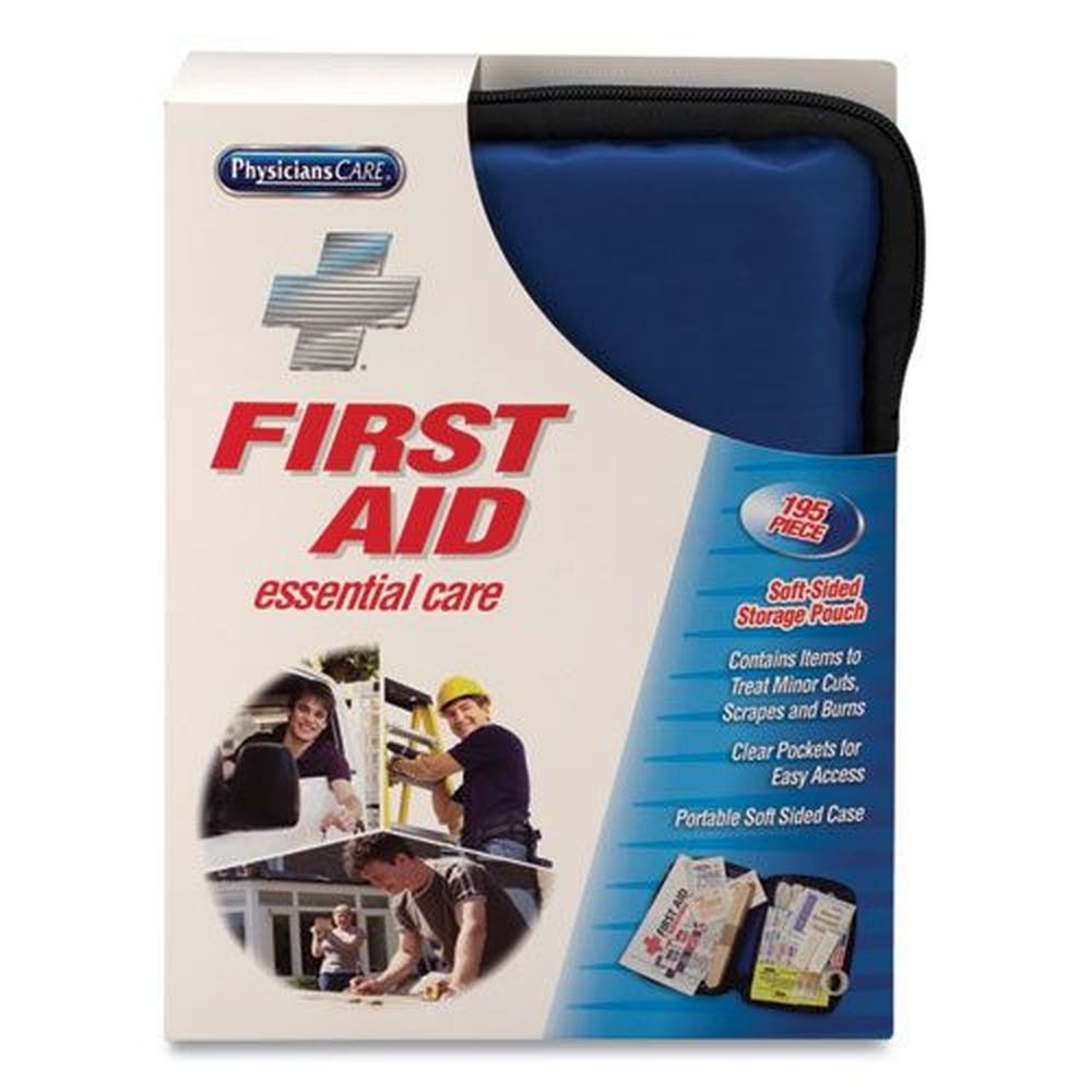 PhysiciansCare Soft Sided First Aid Kit for up to 25 People - Fabric Case, 195 count