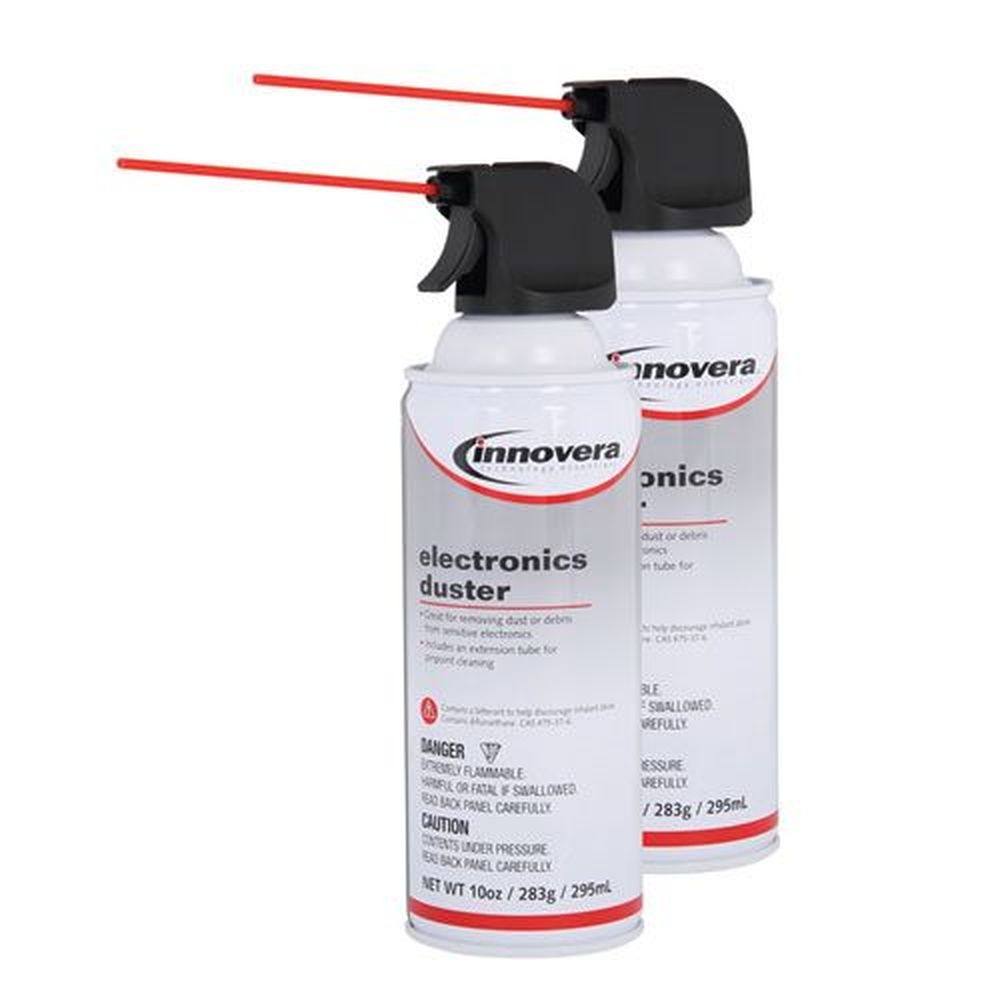 Innovera 10 Ounce Compressed Air Duster Cleaner, 2 count