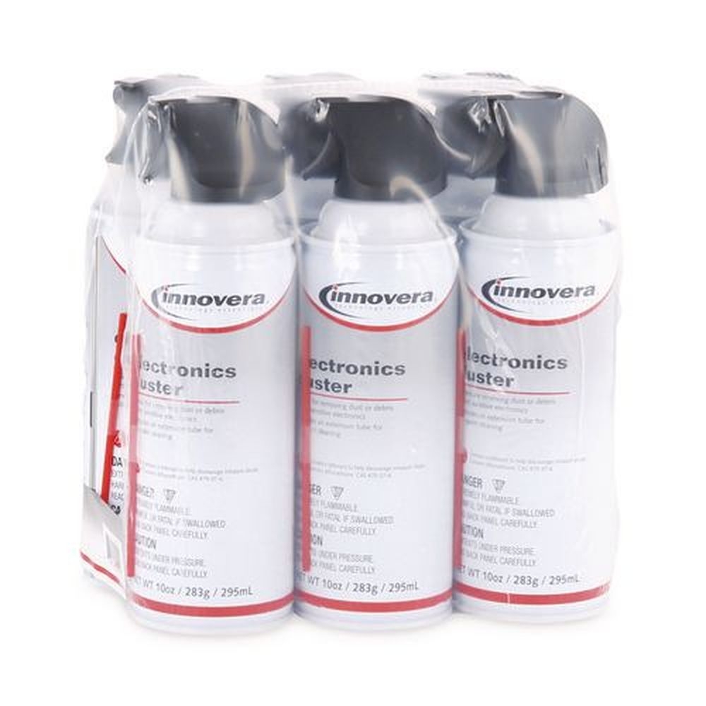 Innovera 10 Ounce Compressed Air Duster Cleaner, 6 count