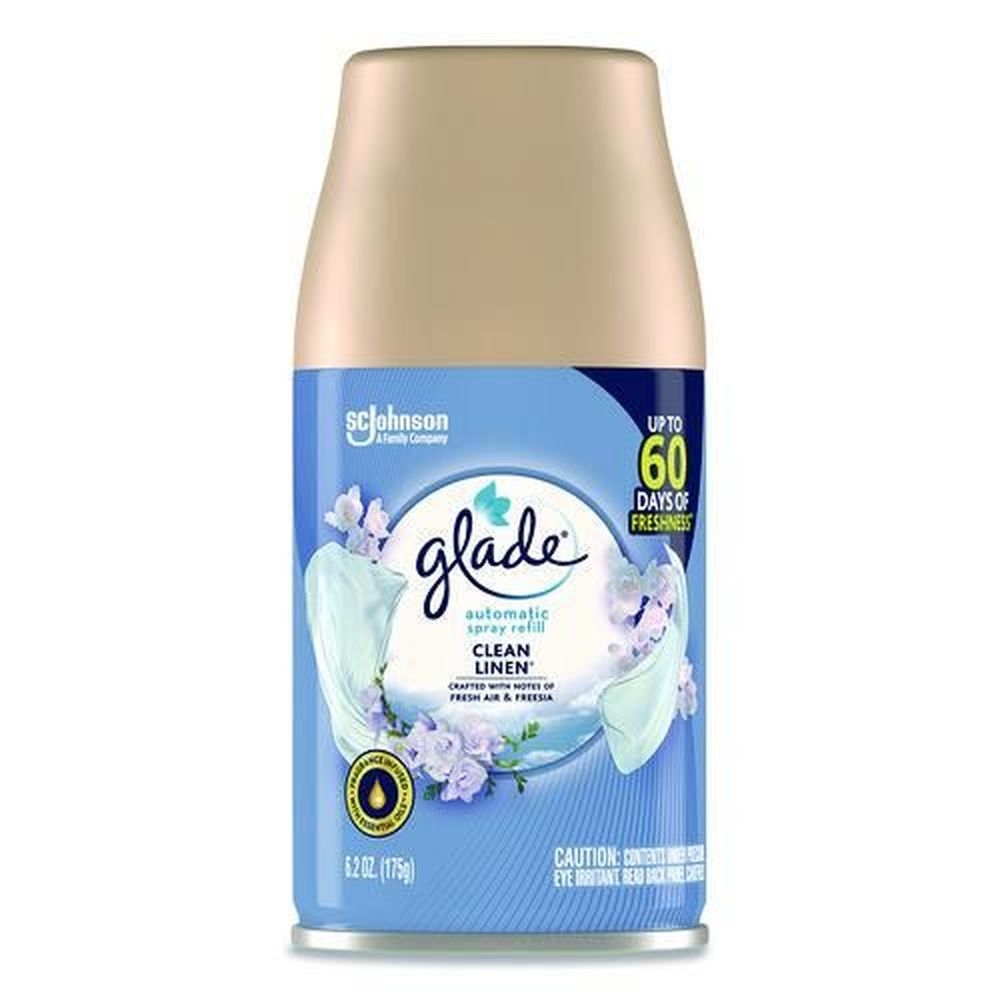 Glade 6.2 Ounce Clean Linen Automatic Air Freshener, 4 count