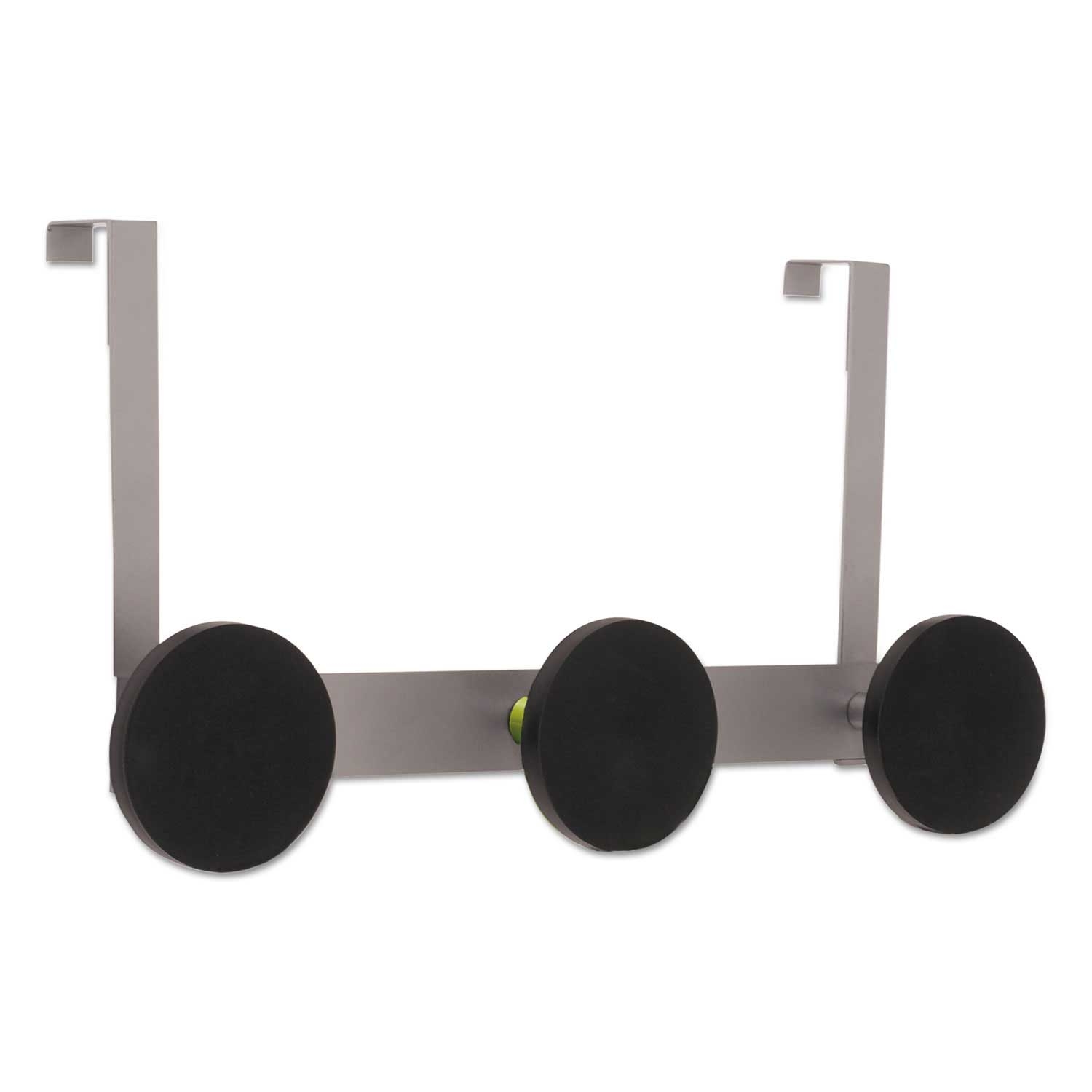 Alba Black Metal and Plastic Over The Door Coat Hook with 3 Pegs