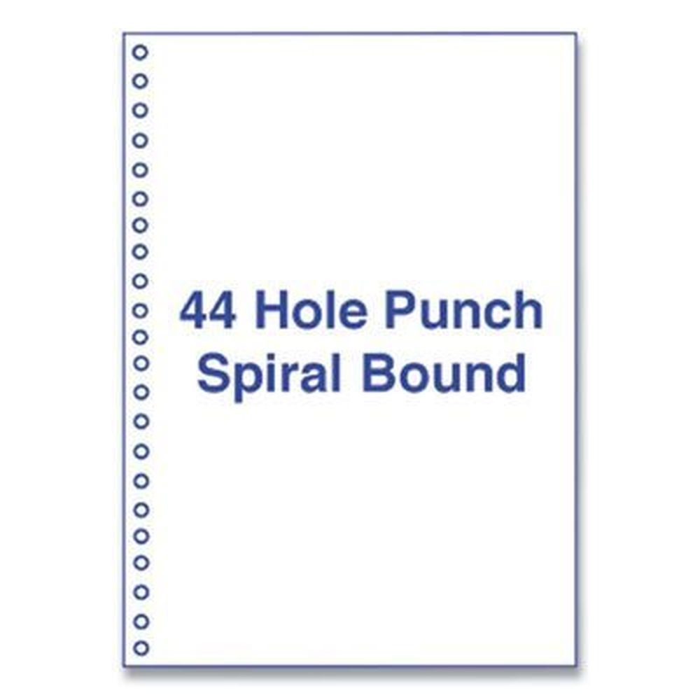 Alliance White Perforated and Punched Laser Cut Sheets with 44-Hole Side Punched, 20 Pound Bond Weight -- 500 per Ream