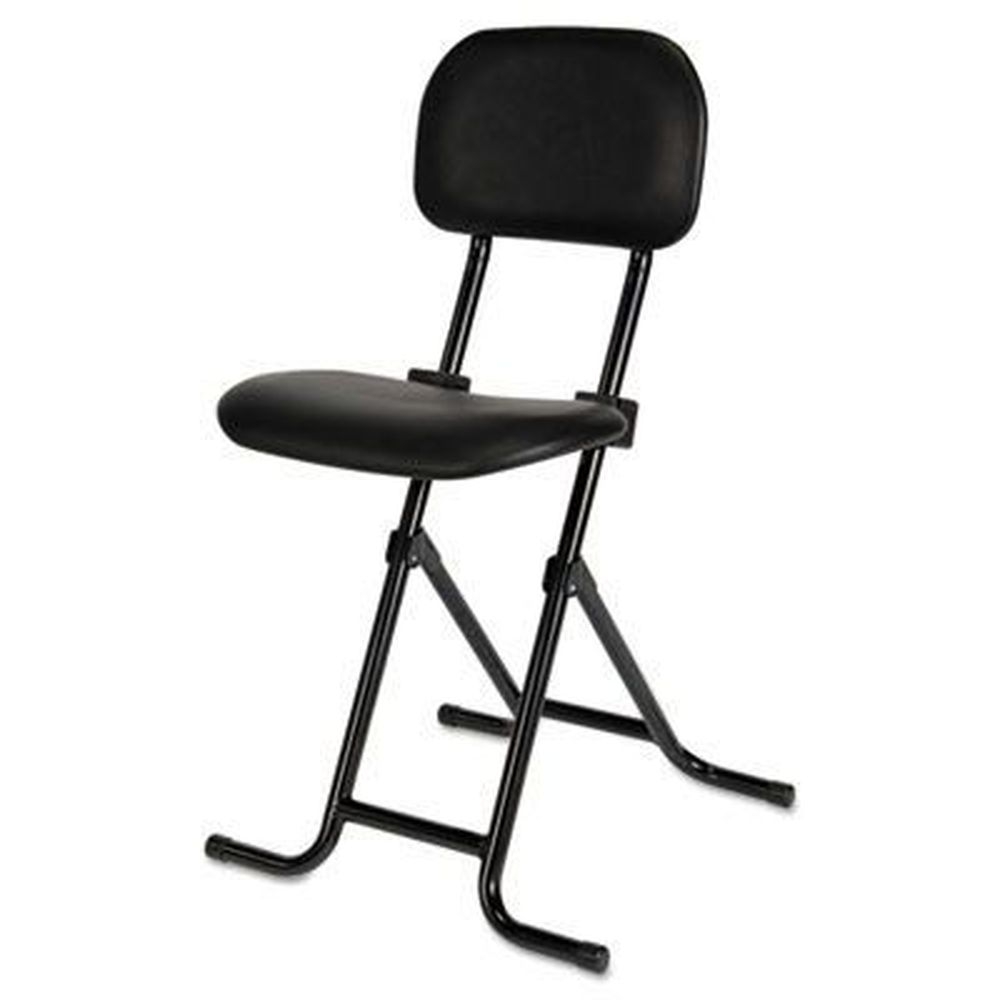 Alera IL Series Black Height-Adjustable Folding Stool, Supports Up to 300 Pound