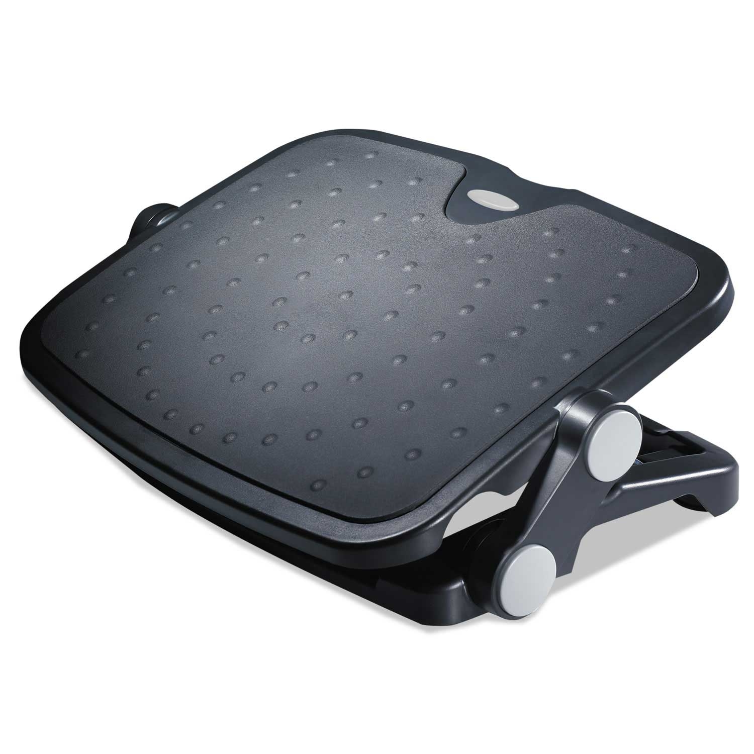 Alera Black Soft Cushioned Ergonomic Footrest, 14 x 19 5/8 x 3 3/4 to 7 1/2 inch