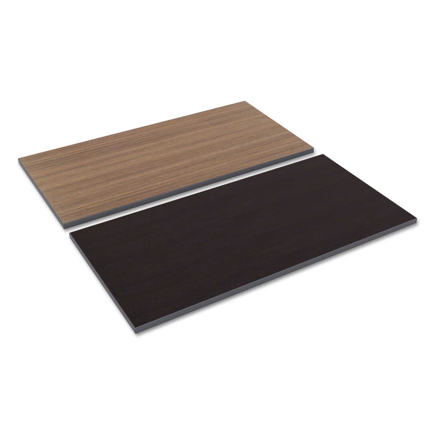 Alera Espresso/Walnut Rectangular Reversible Woodgrain Laminate Table Top, 48 x 24 inch