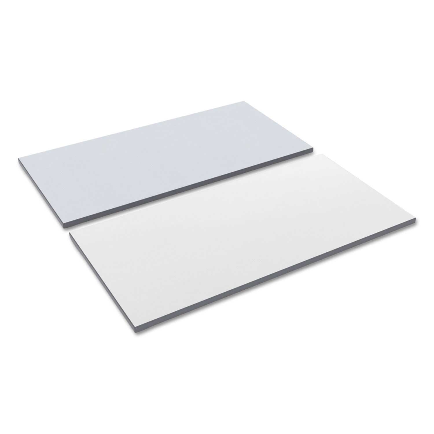 Alera White/Gray Rectangular Reversible Laminate Table Top, 48 x 24 inch