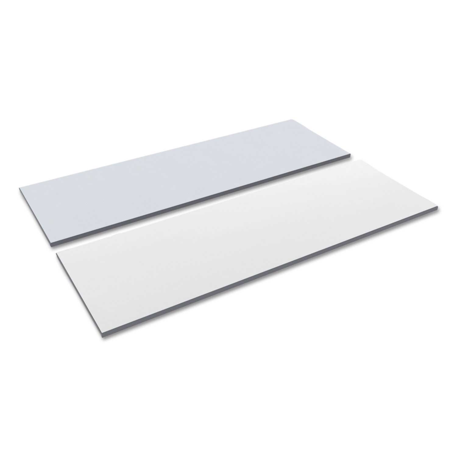 Alera White/Gray Rectangular Reversible Laminate Table Top, 72 x 24 inch