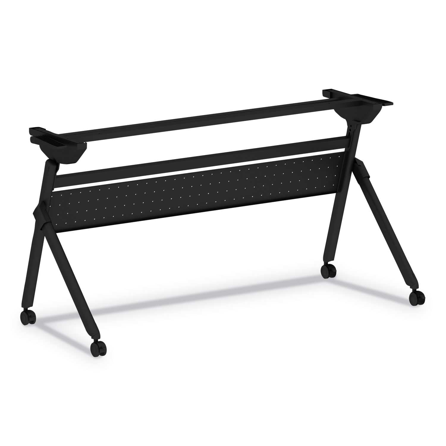 Alera Black Flip and Nest Table Base, 55 7/8 x 23 5/8 x 28 1/2 inch