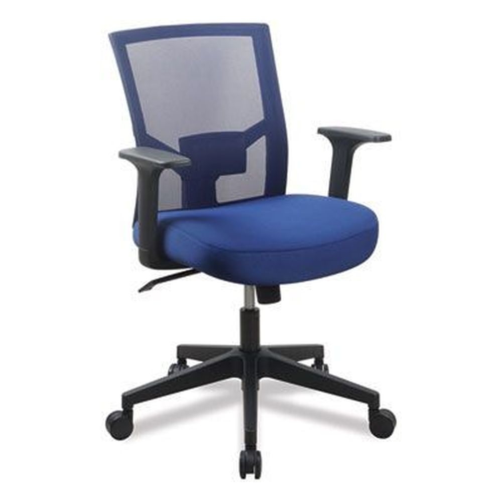 Workspace by Alera Navy Seat Navy Mesh Back Fabric Task Chair, 17.32 to 21.1 inch Seat Height