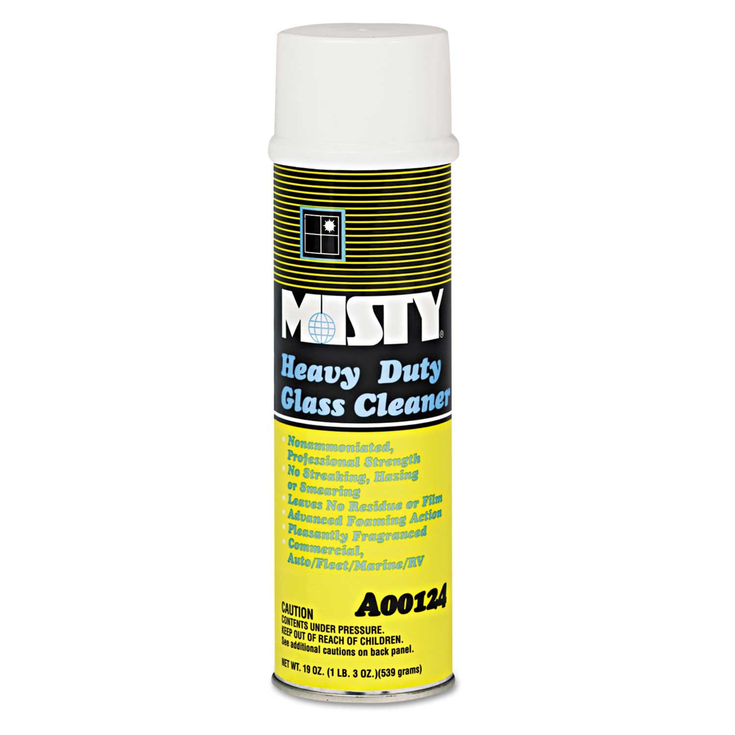 Misty Citrus Heavy Duty Glass Cleaner, 20 Ounce Aerosol Spray -- 12 per case